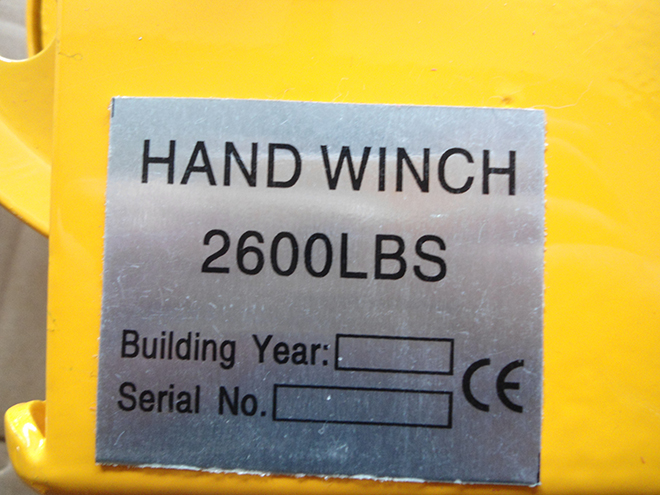 2600LBS手動絞盤--河北東圣吊索具制造有限公司--小型攪拌機(jī)|石材夾具|液壓堆高車|手動叉車